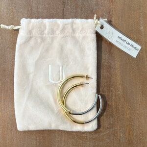 Uncommon James Mixed Metal Hoop Earrings